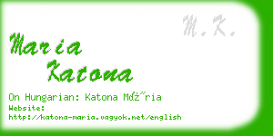 maria katona business card